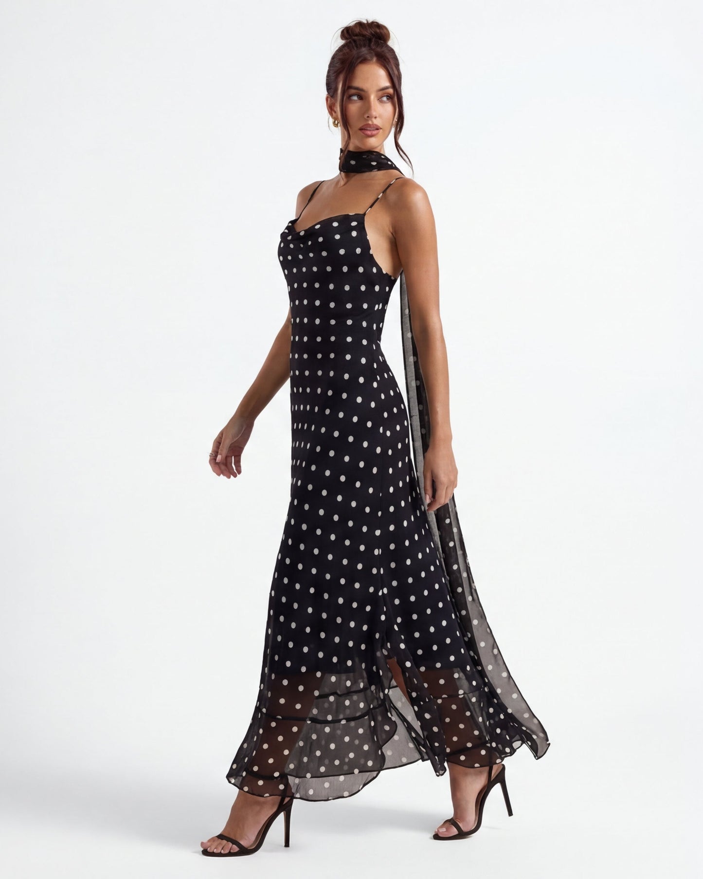 Noir Polka Maxiklänning